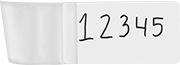 Image of ProductInUse. Front orientation. Labels. Write-On Labels with Laminating Flap .