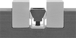 Image of ProductInUse. Front orientation. Fixture Clamps. Dual-Clamping Fixture Clamps.