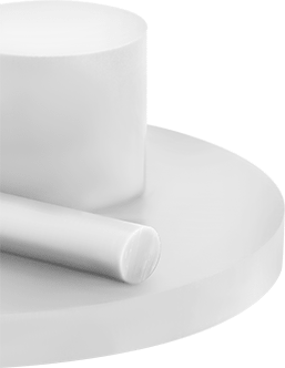 Image of System. White. Front orientation. Easy-to-Machine Wear-Resistant Cast Nylon Disc, 14" Diameter, 6" Long.