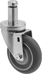 Image of Product. Square Stem. Front orientation. Square Stem. Friction-Grip Stem Casters with Polyurethane Wheels for Wire Shelving.