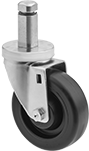Image of Product. Square Stem. Front orientation. Square Stem. Friction-Grip Stem Casters with Polypropylene Wheels for Wire Shelving.