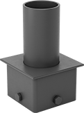 Image of Product. For Square Poles. Front orientation. Brackets. Light Poles, Straight, For Square Pole.