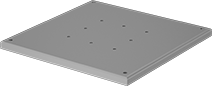 Image of Product. Base. Front orientation. Electrical Enclosure Pedestal Bases.