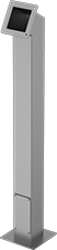 Image of Product. Front orientation. Electrical Enclosure Pedestals. Angled Pedestals.