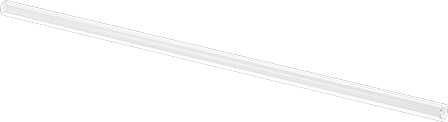 Image of Product. Front orientation. Borosilicate Glass Tube, 3/8" OD, 0.22" ID, 12" Long.