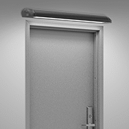 Image of ProductInUse. Front orientation. Door Drip Guard Lights. Drip Guard Lights for Doorways.