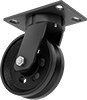 High-Capacity V-Groove Wheel Track Casters with Metal Wheels