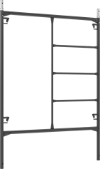 Image of Product. Front orientation. Scaffolds. Build-Your-Own Scaffolds, End Frames, Step-Through with Ladder Frame.