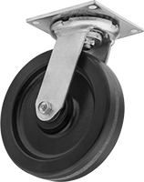 Image of Product. Swivel. Front orientation. Casters. High-Capacity Spartan Casters with Nylon Wheels, 1 Wheel, Swivel.