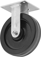 Image of Product. Rigid. Front orientation. Casters. High-Capacity Spartan Casters with Nylon Wheels, 1 Wheel, Rigid.