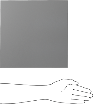 Image of Product. Side1 orientation. Contains SizingReference. Chemical-Resistant PVC Sheet, 12" x 12" x 1".