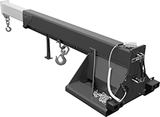 Image of Product. Back orientation. Horizontally-Telescoping Boom. Battery-Powered Forklift Booms , Pendant Switch on 8-ft. Cord.