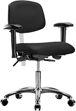 Image of Product. Front orientation. Chairs. Clean Room Desk Chairs, With Armrest.