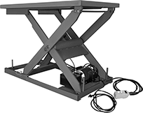 Image of Product. Front orientation. Lift Tables. Electric Stationary Lift Tables, Internal Motor, Hand Adjustment.
