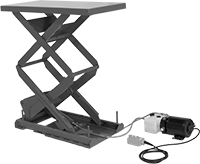 Image of Product. Front orientation. Lift Tables. Electric Stationary Lift Tables, Hand Adjustment, External Motor.