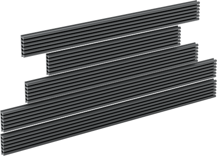 Image of Product. Back orientation. 3/4" High Letter and Number Set for Self-Inking Rubber Stamp with Changeable Message.