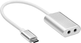 Image of Product. Front orientation. USB Cords. USB Adapter Cords, USB-C Plug × 3.5 mm Audio Socket.