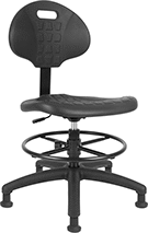 Image of Product. Front orientation. Stools. Swivel Stools with Backrest , Style J.