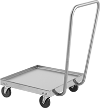 Image of Product. Front orientation. Platform Trucks. Stainless Steel Platform Trucks, Style A.