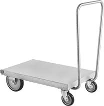Image of Product. Front orientation. Platform Trucks. Stainless Steel Platform Trucks, Style B.