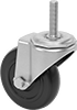 Threaded-Stem Casters with Rubber Wheels 