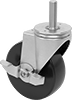 Threaded-Stem Casters with Rubber Wheels 