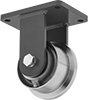 Extra-High-Capacity Flanged-Wheel Track Casters with Metal Wheels