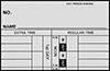 Image of Product. Front orientation. Contains Border. Time Cards. Side-Load Employee Time Cards, 10-800292 Time Card.