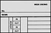 Image of Product. Front orientation. Contains Border. Time Cards. Side-Load Employee Time Cards, K1400 Time Card.
