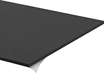 Image of Product. Front orientation. Rubber. Ultra-Cushioning Polyurethane Rubber Sheets, Smooth Texture with Adhesive Backing.