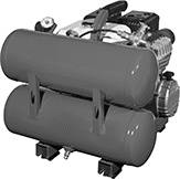 Image of Product. With Handle. Front orientation. Air Compressors. Portable Gasoline-Powered Air Compressors.