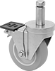 Friction-Grip Stem Casters with Polyurethane Wheels for Wire Shelving 