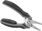 Image of Product. Front orientation. Wire and Cable Strippers. Electrical Wire Strippers, With Plier Nose, Bolt Cutter, and Voltage Detector.