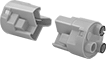 Image of Product. Front orientation. Ballast Connectors. Fluorescent Ballast Connectors, For 3 Wires.