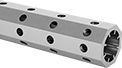 Image of Product. Front orientation. Octagonal Rail. Aluminum Bolt-Together Framing and Fittings .