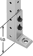 Image of ProductInUse. Front orientation. Contains Annotated. Bolt-Together Framing and Fittings. Aluminum Bolt-Together Framing and Fittings , Feet, Fixed Height.