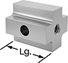 Image of Product. Front orientation. Contains Annotated. Bolt-Together Framing and Fittings. Aluminum Bolt-Together Framing and Fittings , Concealed Brackets, Straight, 1 7/16" Long.