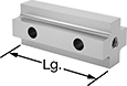 Image of Product. Front orientation. Contains Annotated. Bolt-Together Framing and Fittings. Aluminum Bolt-Together Framing and Fittings , Concealed Brackets, Straight, 2 15/16" Long.