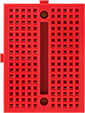 Image of Product. Red&nbsp;ABS. Front orientation. Red. No-Solder Ready-to-Use Circuit Boards, ABS.