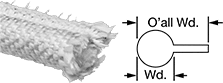 Image of Product. Front orientation. Contains Annotated, MultipleImages. Rope Seals. High-Temperature Flanged Rope Seals.