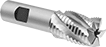 Image of Product. Front orientation. End Mills. Roughing Cobalt Steel Square End Mills, 5 Flutes, Coarse Pitch.