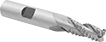 Image of Product. Front orientation. End Mills. Roughing High-Speed Steel Square End Mills, 3 Flutes.
