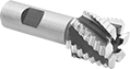 Image of Product. Front orientation. End Mills. Roughing High-Speed Steel Square End Mills, 6 Flutes.
