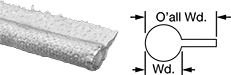Image of Product. Front orientation. Contains Annotated, MultipleImages. Rope Seals. High-Temperature Chemical-Resistant Flanged Rope Seals.