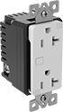 Image of Product. Front orientation. Light Switch Sensor Controllers. Wireless Networked Light Controls, Controllers with Electrical Receptacle.