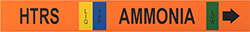 Image of Product. Ammonia. Front orientation. Pipe Markers. Made-to-Order Adhesive-Back Pipe Markers for Refrigerant Systems, Ammonia.