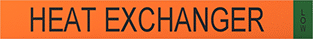 Image of Product. Front orientation. Pipe Markers. Made-to-Order Adhesive-Back Pipe Markers for Refrigerant Systems, Maximum of 19 Characters.