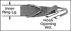 Image of Attribute. Front orientation. Contains Annotated. Ratchet Straps. Ratchet Straps, D-Ring, Wire Hook.