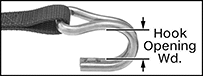 Image of Attribute. Front orientation. Contains Annotated. Ratchet Straps. Ratchet Straps, Wire Hook.