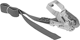Image of Product. Front orientation. Cinching Straps. Cinching Straps, Zinc-Plated Steel Ratchet Buckle.
